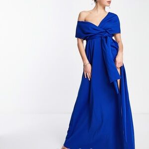 Sapphire Blue Evening Gown